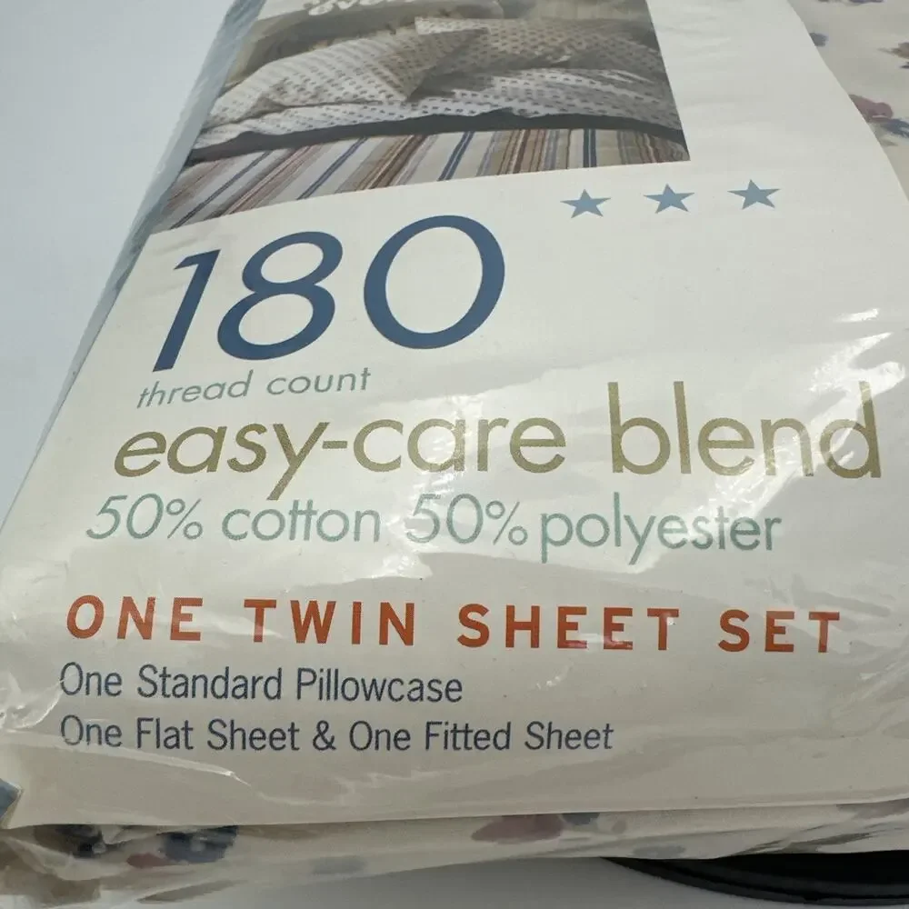 New Vintage Martha Stewart Everyday Twin Sheet Set Floral Kmart - Picture 3 of 5